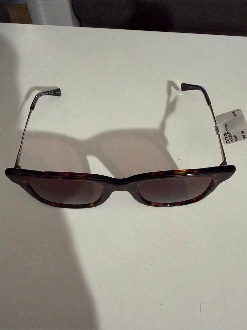 Coach Tortoiseshell Brown Slim Cat-Eye Sunglasses